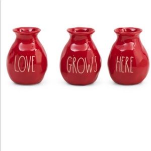 NIB RAE DUNN LOVE GROW SHARE VASES